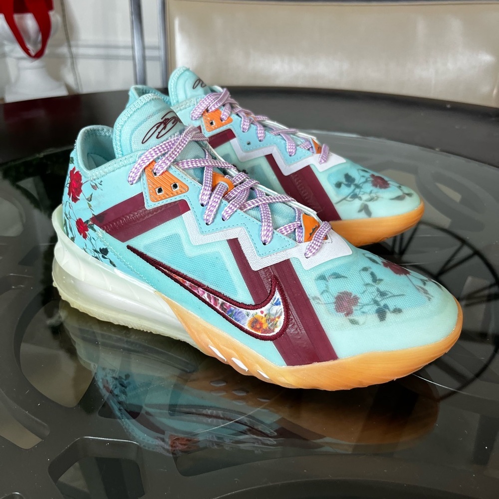 Nike LeBron 18 Low Mimi Plange Daughters Floral Multicolor XVIII - Men's 9
